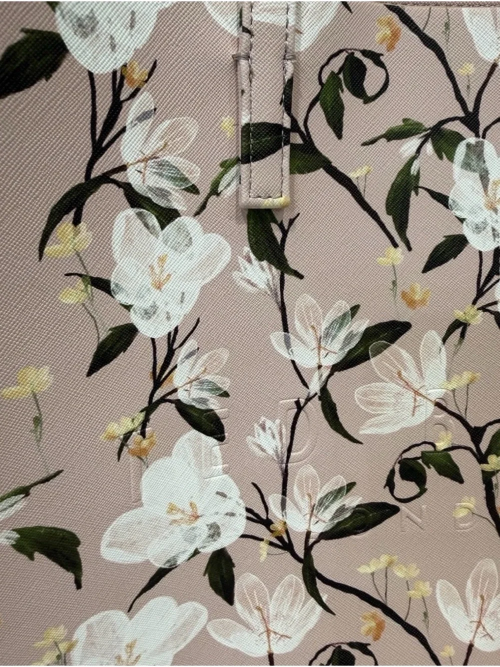 NEW Ted Baker Floral LARGE Print Tote Icon Bag Pink White Green Double Handles